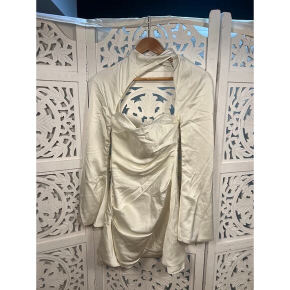 House of CB Toira Ivory Draped Corset Mini Dress Size XS Extra Small - Picture 5 of 10